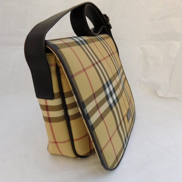 BURBERRY CANVAS CROSSBODY MESSENGER BAG - Picture 3 of 8